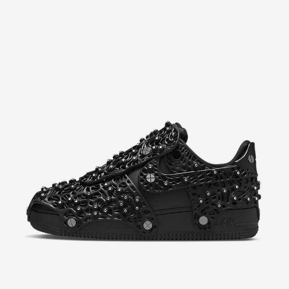 Nike Air Force 1 Low Swarovski Retroreflective Crystals Black 10.5 W / 9.0 M - Picture 3 of 11